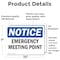 Signmission Emergency Meeting Point, 10 in W x Rectangle, Vinyl Decal OS-2PACK-NS-D-710-L-11860 - alternate 4